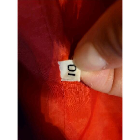 Vintage Augustus Red Wool Blazer Women's Size 10 Classic 1980s Power Jacket - Picture 13 of 14